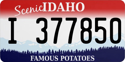 ID license plate I377850