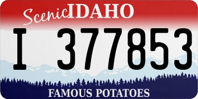 ID license plate I377853
