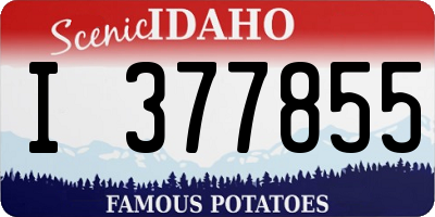 ID license plate I377855