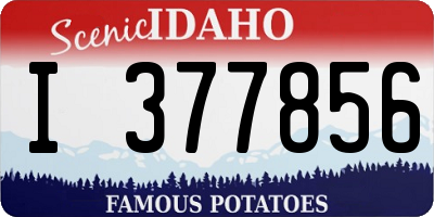 ID license plate I377856