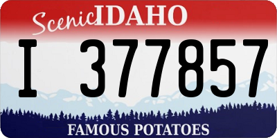 ID license plate I377857