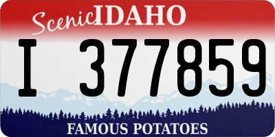 ID license plate I377859