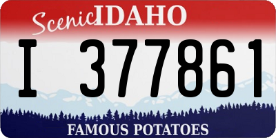 ID license plate I377861