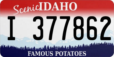 ID license plate I377862