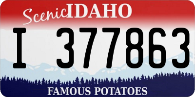 ID license plate I377863