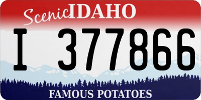 ID license plate I377866