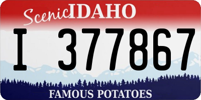ID license plate I377867
