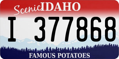 ID license plate I377868