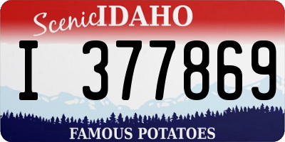 ID license plate I377869