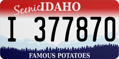 ID license plate I377870