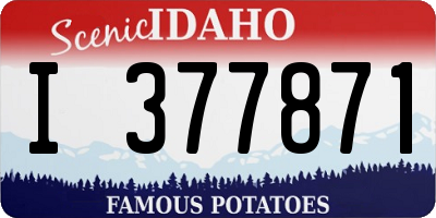 ID license plate I377871