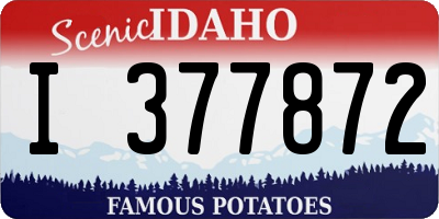 ID license plate I377872