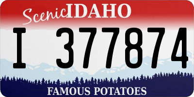 ID license plate I377874