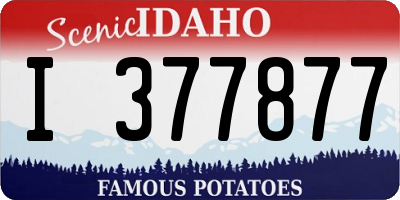 ID license plate I377877