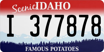 ID license plate I377878