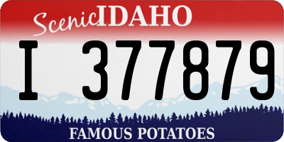 ID license plate I377879
