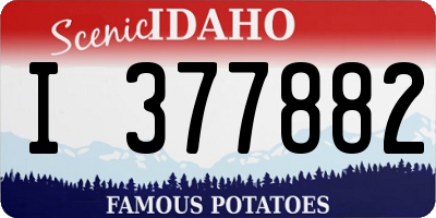 ID license plate I377882