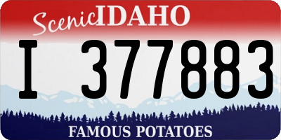 ID license plate I377883