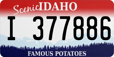 ID license plate I377886