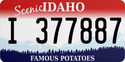 ID license plate I377887