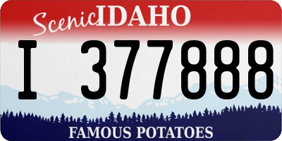 ID license plate I377888