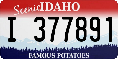 ID license plate I377891