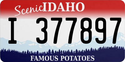 ID license plate I377897