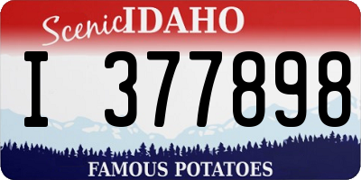 ID license plate I377898