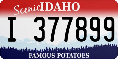 ID license plate I377899