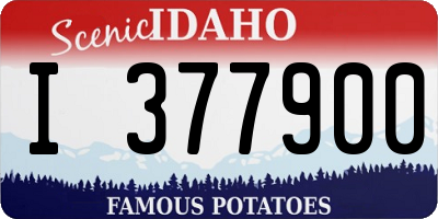 ID license plate I377900