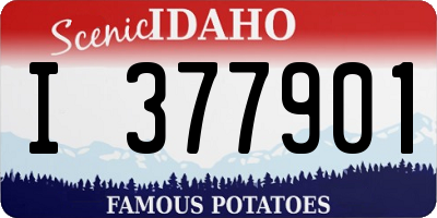ID license plate I377901