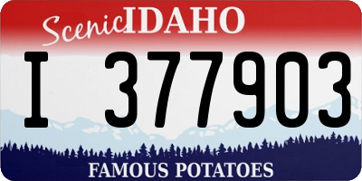ID license plate I377903