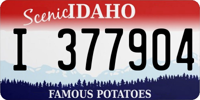 ID license plate I377904