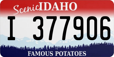 ID license plate I377906