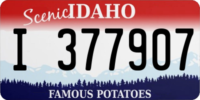 ID license plate I377907