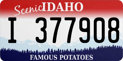 ID license plate I377908