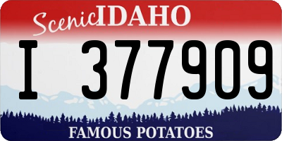 ID license plate I377909