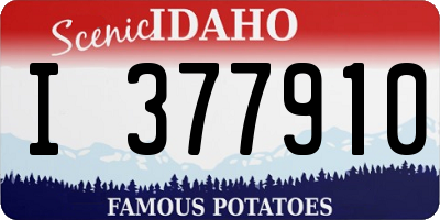 ID license plate I377910