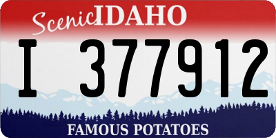 ID license plate I377912