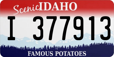 ID license plate I377913