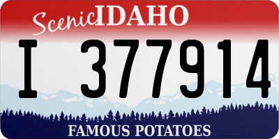 ID license plate I377914