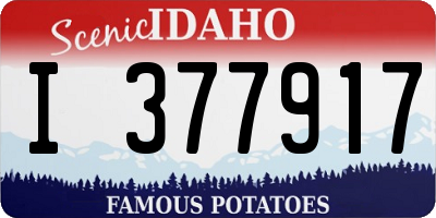 ID license plate I377917