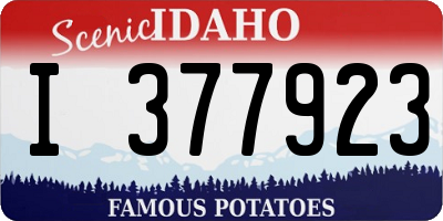 ID license plate I377923