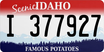 ID license plate I377927