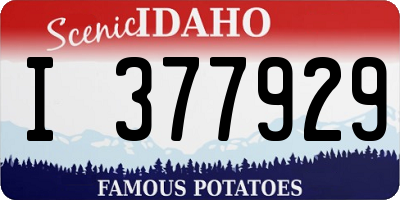 ID license plate I377929
