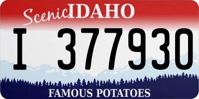 ID license plate I377930