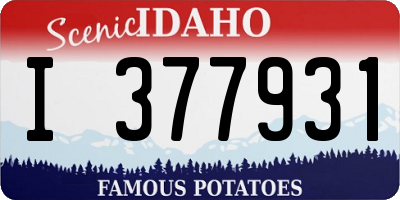 ID license plate I377931