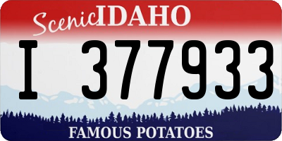 ID license plate I377933
