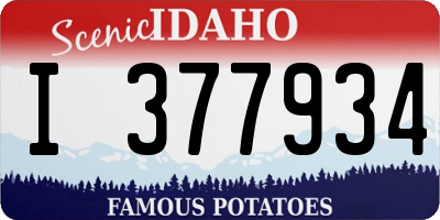 ID license plate I377934