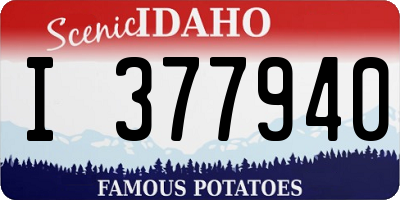 ID license plate I377940